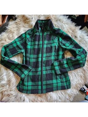 Women's Green Black Plaid Jacket